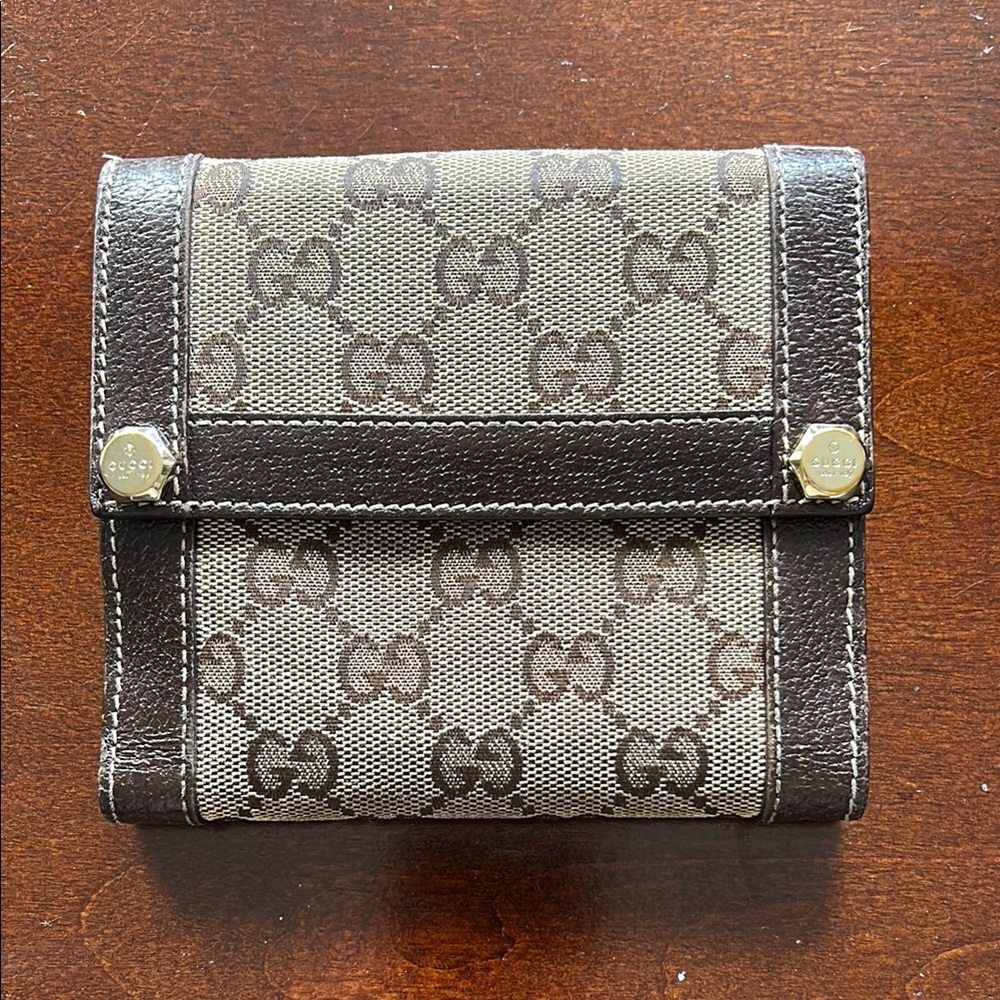 Gucci Brown and Tan Wallet